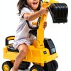 CAT Excavator Push Car Kids Ride On Toy Storage Sounds-7