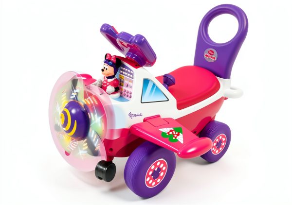Minnie Mouse Ride On Plane Toy for Toddlers Light Up Sounds-2