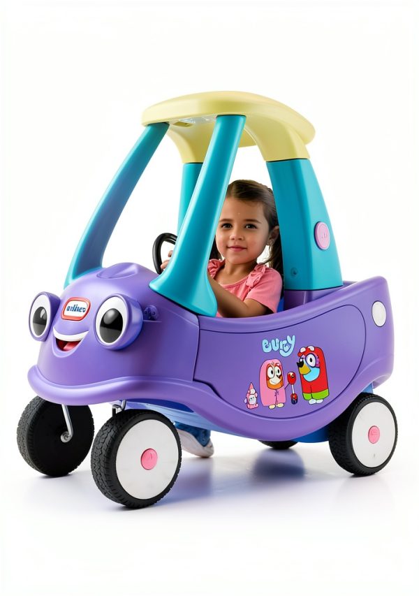 Bluey Ride On Push Car with Sound Effects for Toddlers-7