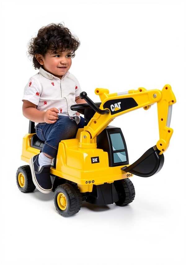 CAT Excavator Push Car Kids Ride On Toy Storage Sounds-9
