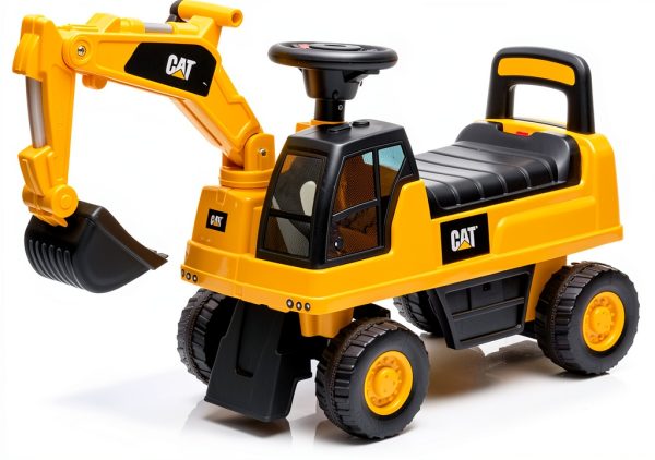 CAT Excavator Push Car Kids Ride On Toy Storage Sounds-0