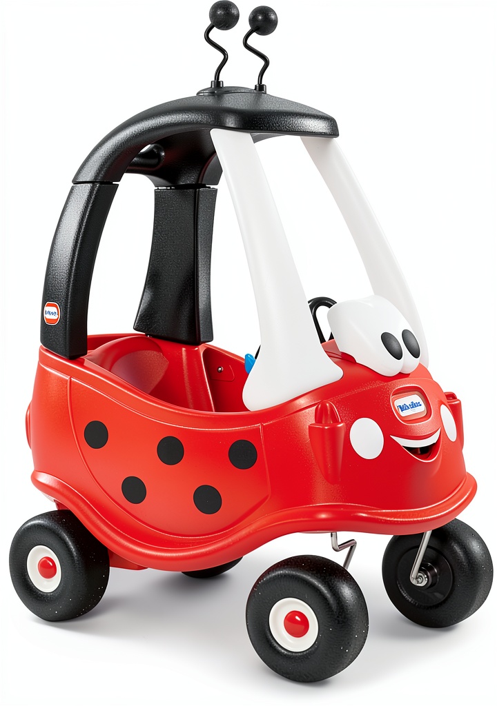 Little Tikes Ladybug Cozy Coupe in a backyard setting