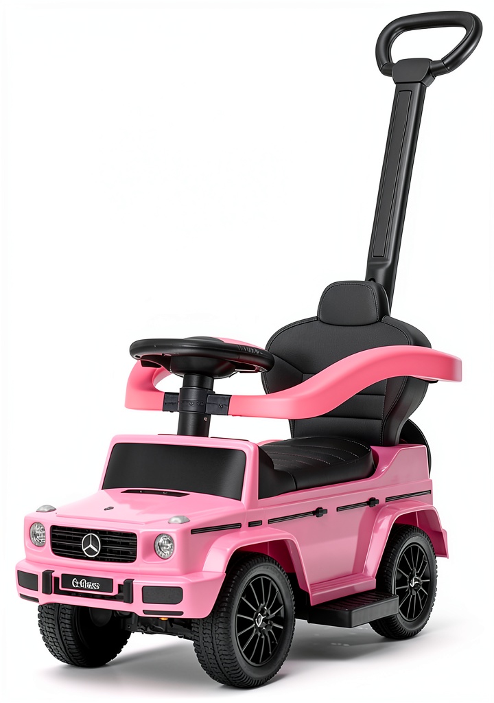Mercedes G-Wagon push toy with safety guardrails and steering wheel