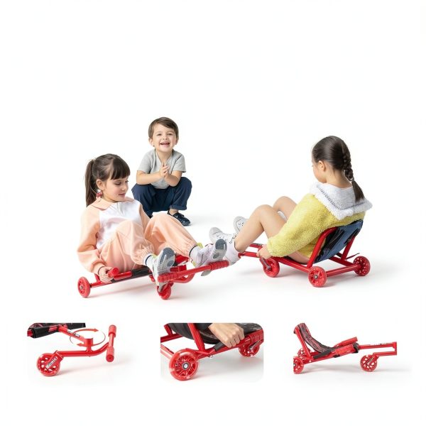 VEVOR Kids Drift Scooter LED Wheels Steel Frame Ages 4-4