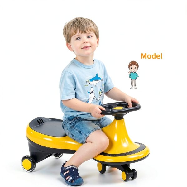Joyano Swing Car Wiggle Ride On Toy for Kids Ages 3+-4