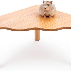 Niteangel Hamster Standing Platform Burlywood Triangle-0