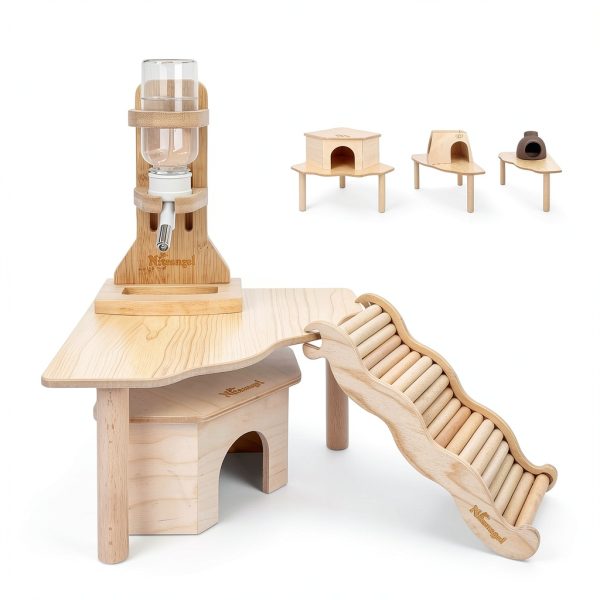 Niteangel Hamster Standing Platform Burlywood Triangle-3