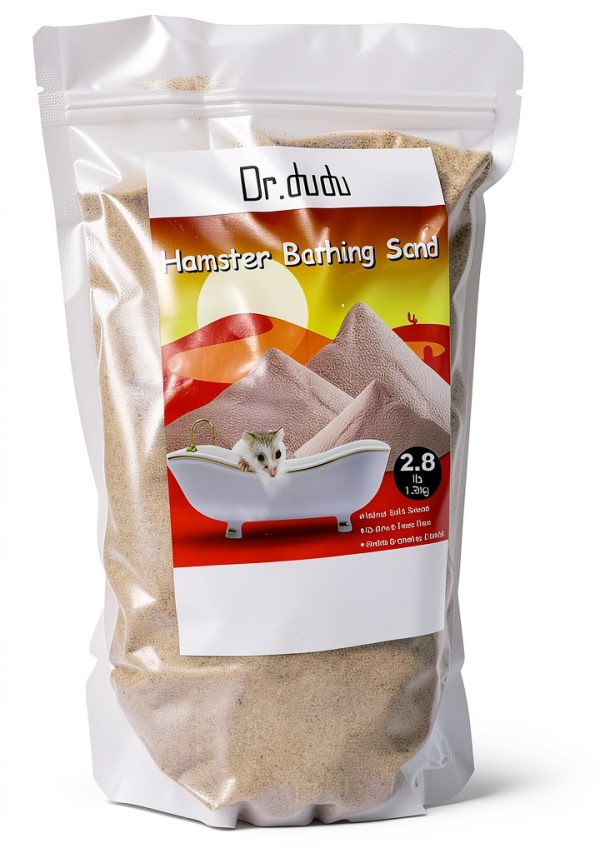 Hamster Bath Sand DR.DUDU Natural 2.8lb Beige and White Options-1