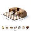 Small Animal Tunnel Bed Large Grey Plush Supportive Tube by Avont-4