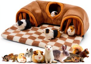 Small Animal Tunnel Bed Large Grey Plush Supportive Tube by Avont-0