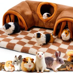 Small Animal Tunnel Bed Large Grey Plush Supportive Tube by Avont-0