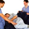 Nylon Slide Sheet Blue 78 x 59 inches WALDONgroup Bed Linen for-1