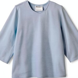 Women’s Adaptive Diamond Neck Top Silverts Soft 3/4 Long Sleeve Shirt-0