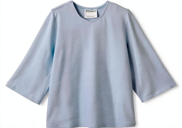 Women’s Adaptive Diamond Neck Top Silverts Soft 3/4 Long Sleeve Shirt-0