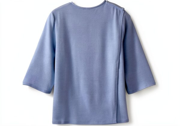 Women’s Adaptive Diamond Neck Top Silverts Soft 3/4 Long Sleeve Shirt-2