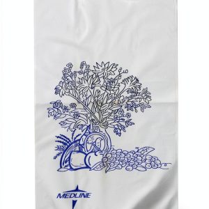 Medline Disposable Plastic Bedside Bags, White, 6.5" x 3.5" x 11.8", Ideal for Hospital and Home Use, Pack of 100-0