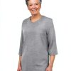 Womens Open Back Diamond Neck Top by Silverts – Heather Sky Blue-3