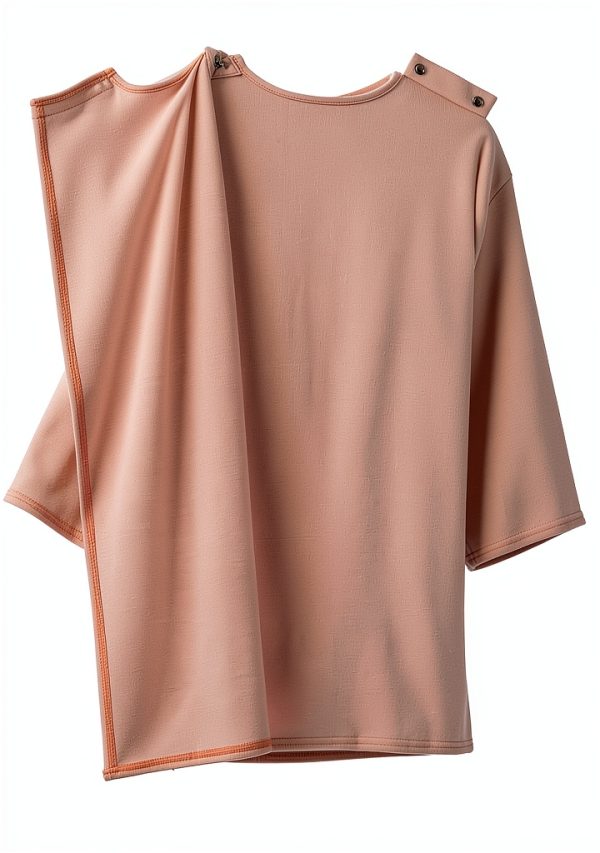 Womens Open Back Diamond Neck Top by Silverts – Heather Sky Blue-1