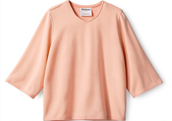 Womens Open Back Diamond Neck Top by Silverts – Heather Sky Blue-0